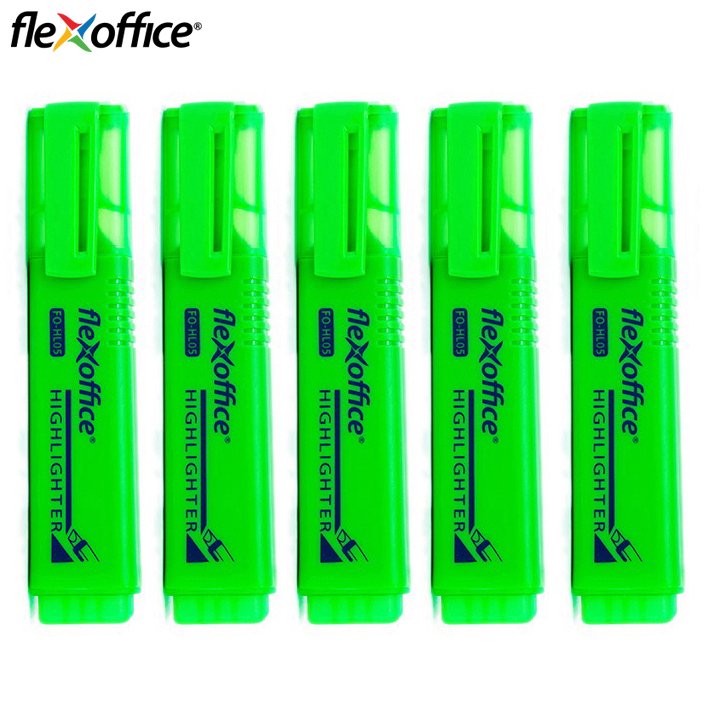 Bút dạ quang FO HL-05 xanh lá Flexoffice