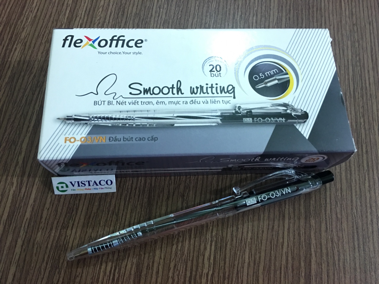 Bút bi FO-03 đen Flexoffice