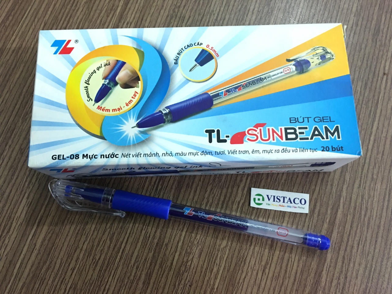 Bút Gel 08 Sunbeam  xanh Thiên Long