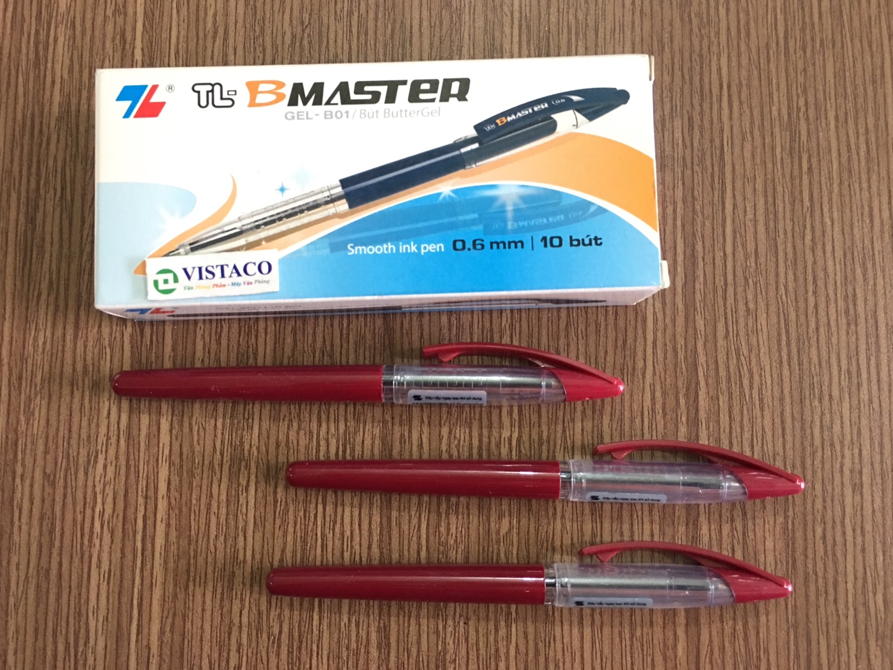 Bút Gel B-01  B.Master đỏ Thiên Long