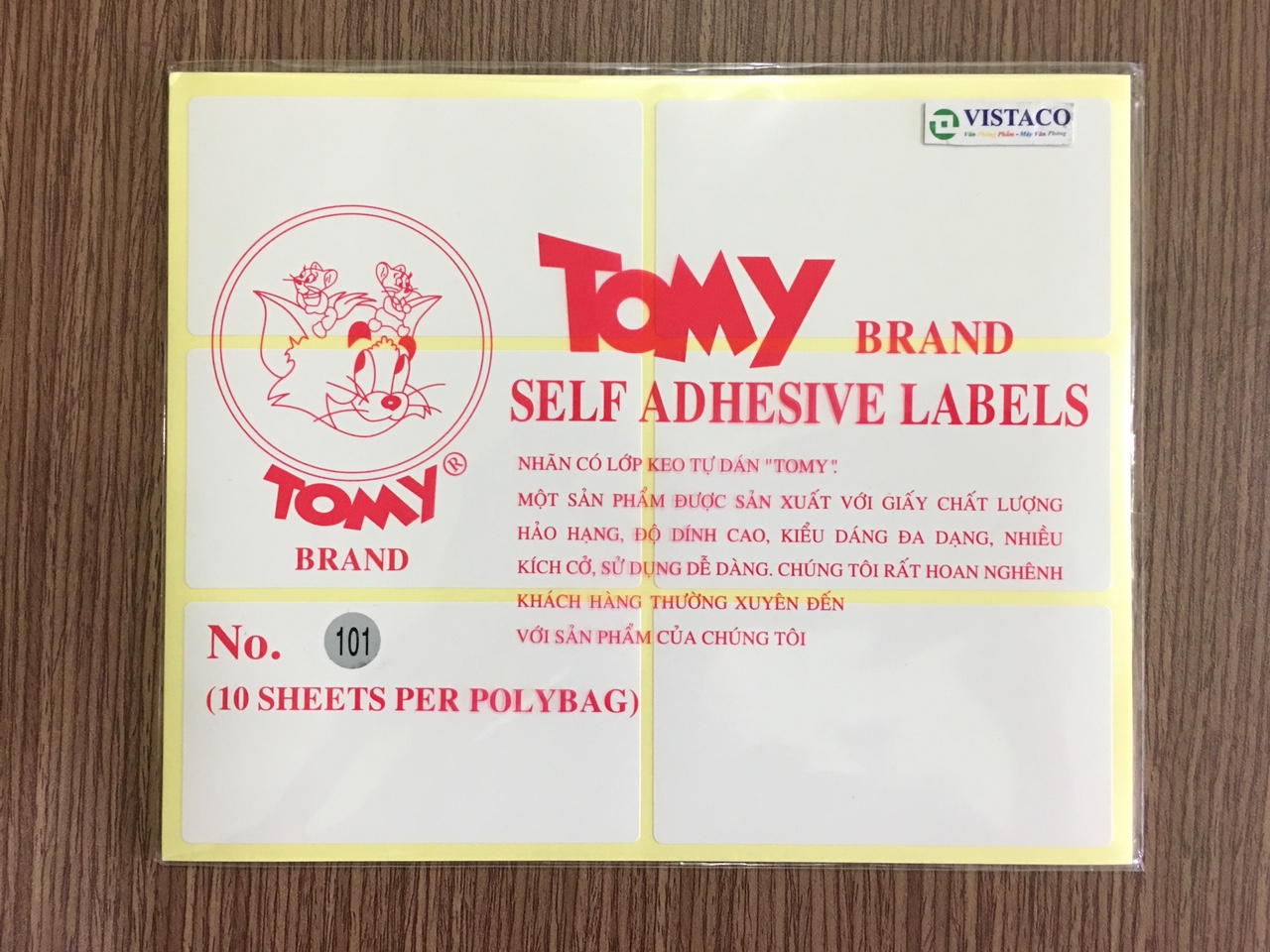 Giấy nhãn Tomy 101 10tờ/xấp