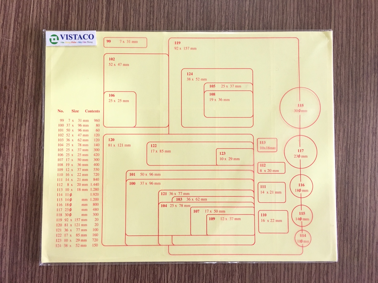 Giấy nhãn Tomy 101 10tờ/xấp