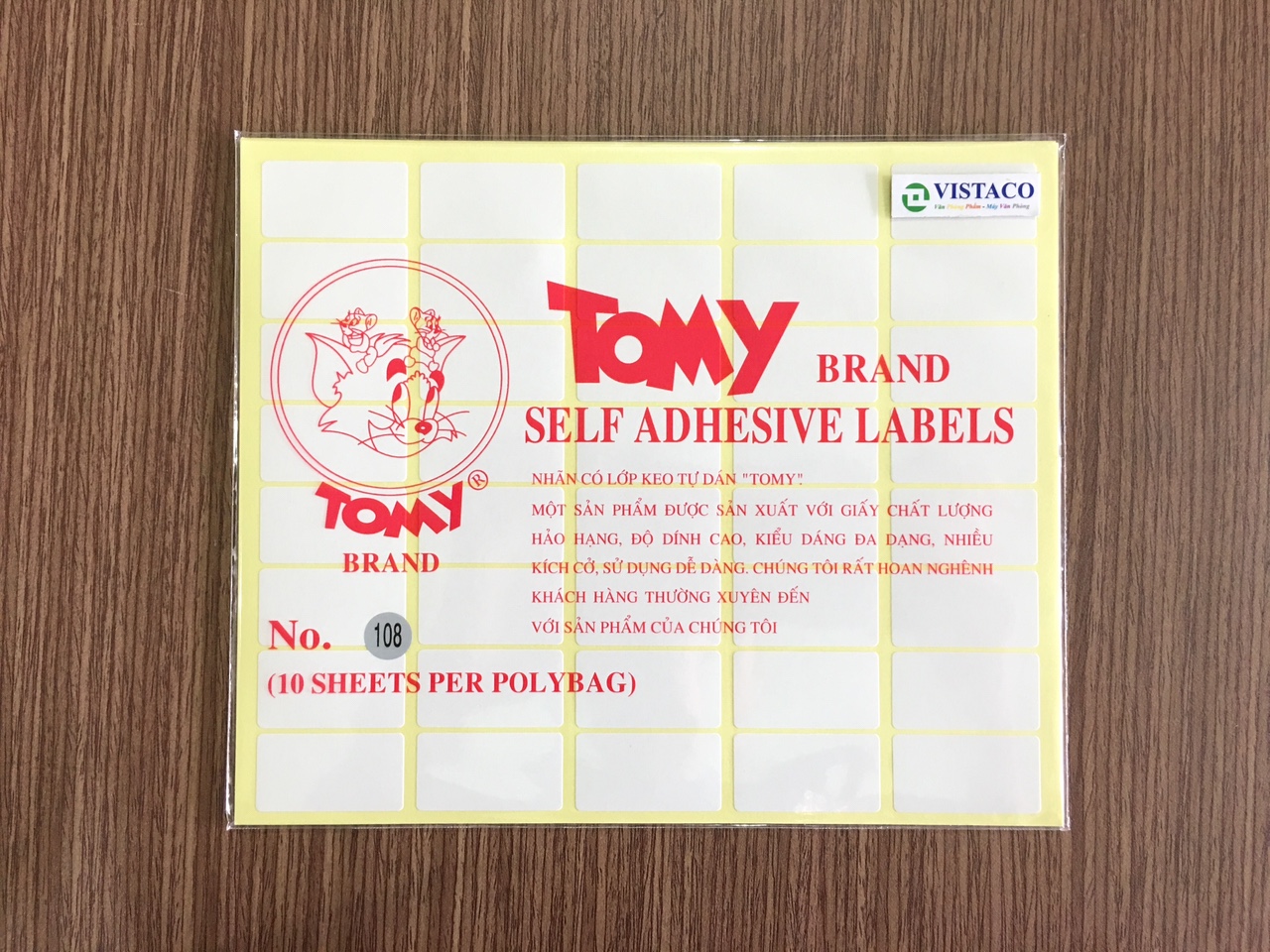 Giấy nhãn Tomy 108 10tờ/xấp