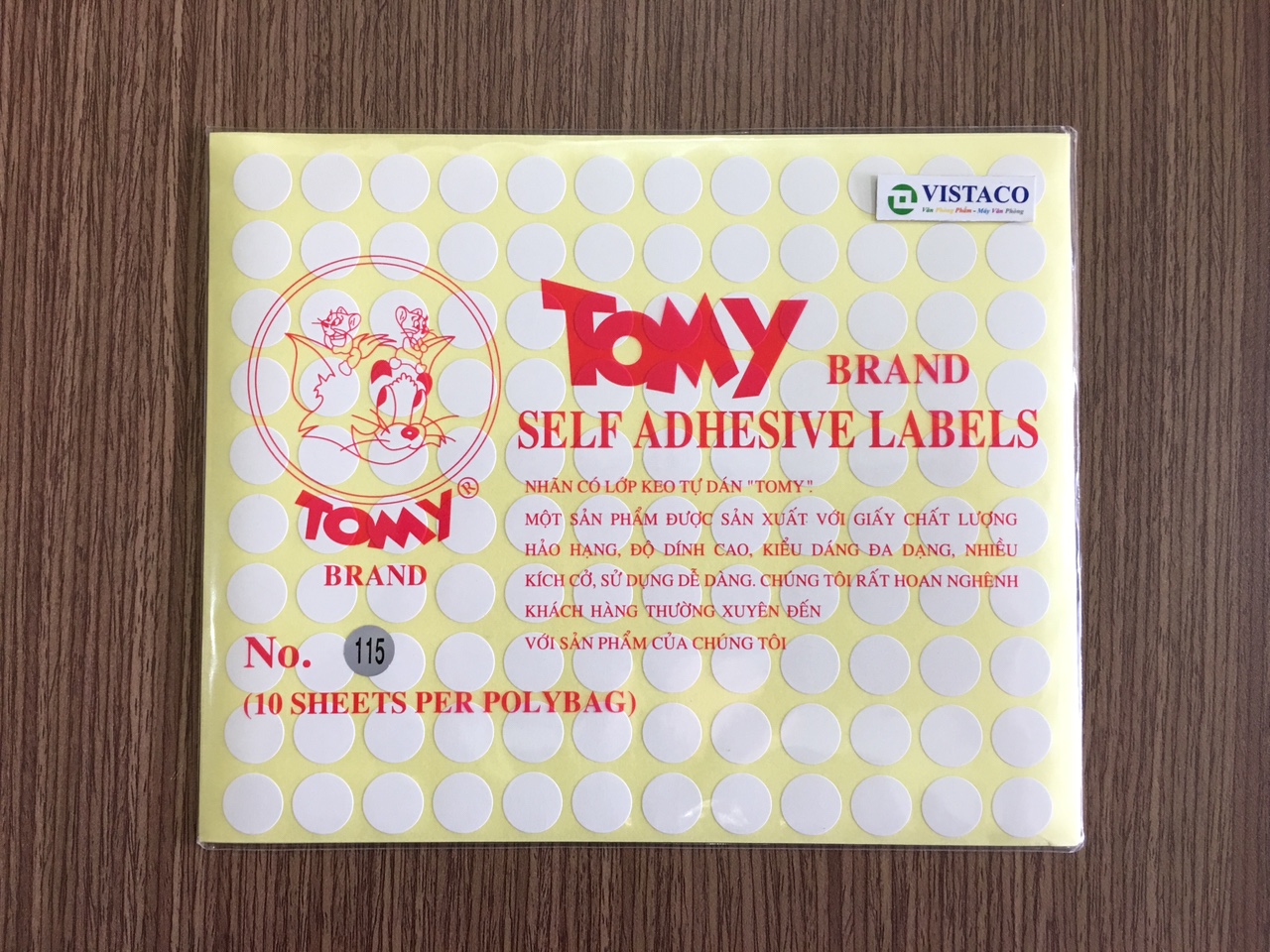 Giấy nhãn Tomy 115 10tờ/xấp