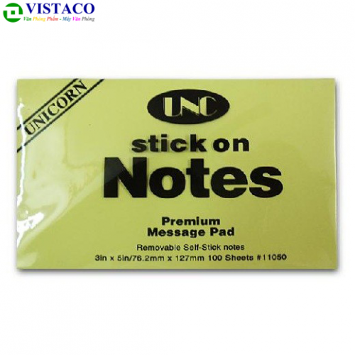 Giấy notes 3x5  UNC 100 tờ/xấp