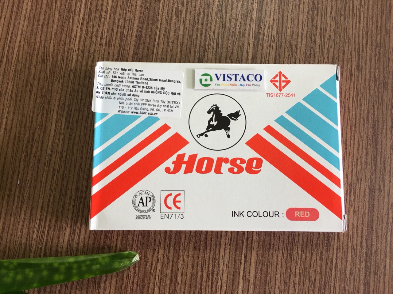 Hộp dấu Tampon Horse H-02 đỏ