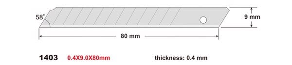 Lưỡi dao rọc giấy SDI nhỏ 1403C 9mm