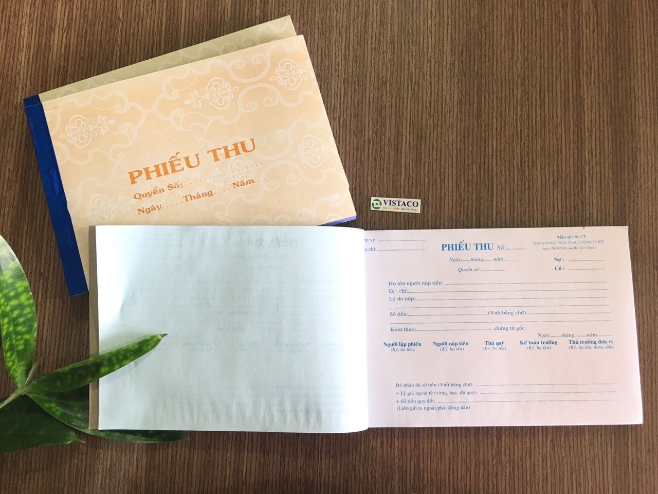 Phiếu thu 3 liên  (50 bộ) 13*19